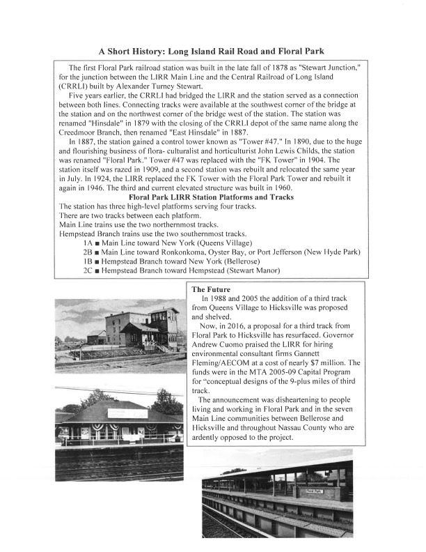 Floral Park Historical Society Docents Digest 2016 Spring Edition